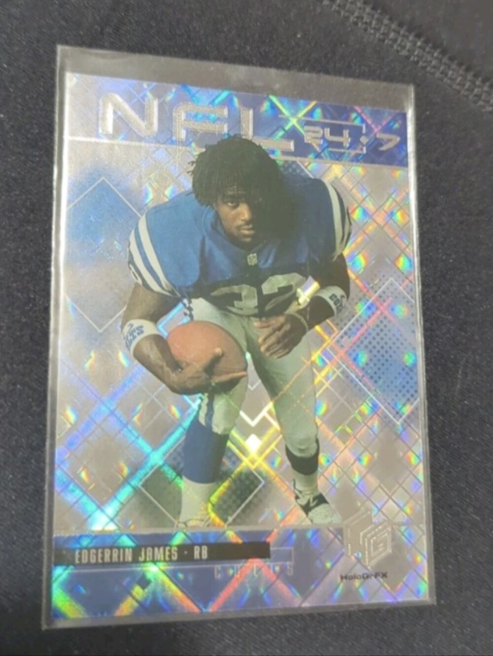 1999 Upper Deck HoloGrFX NFL 24/7 #N11 Edgerrin James RC Colts